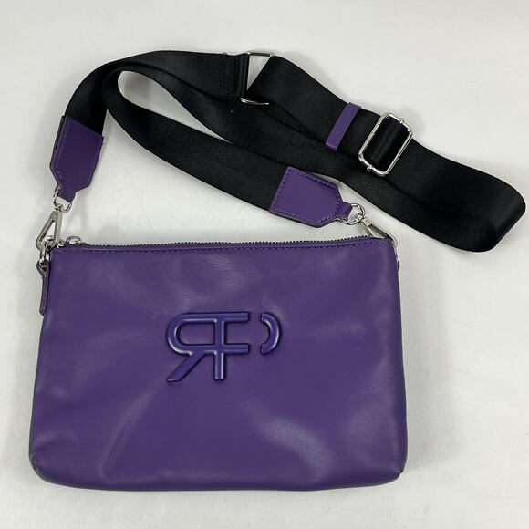 PARFOIS Handbags - Parfois Womens Crossbody Bag Purse Purple Plum Double Zip Adjustable Strap